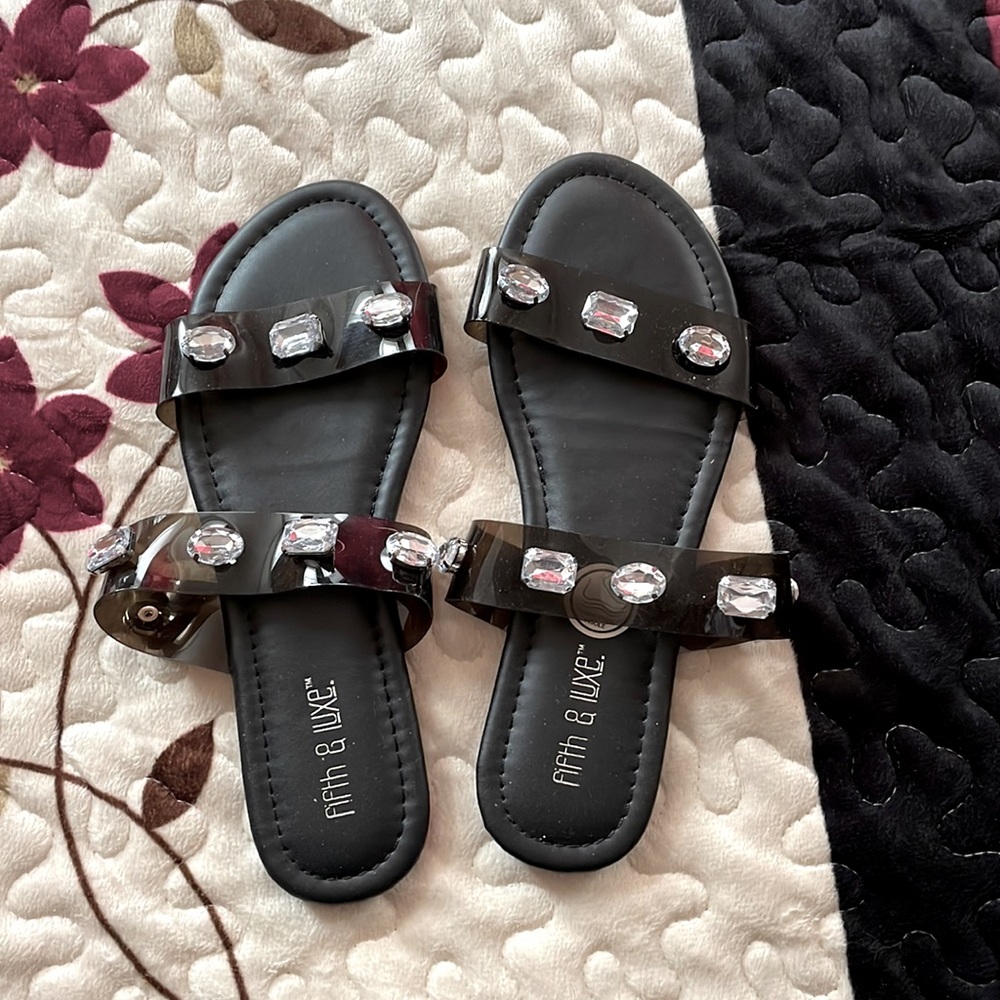 Black sandals. Worn once